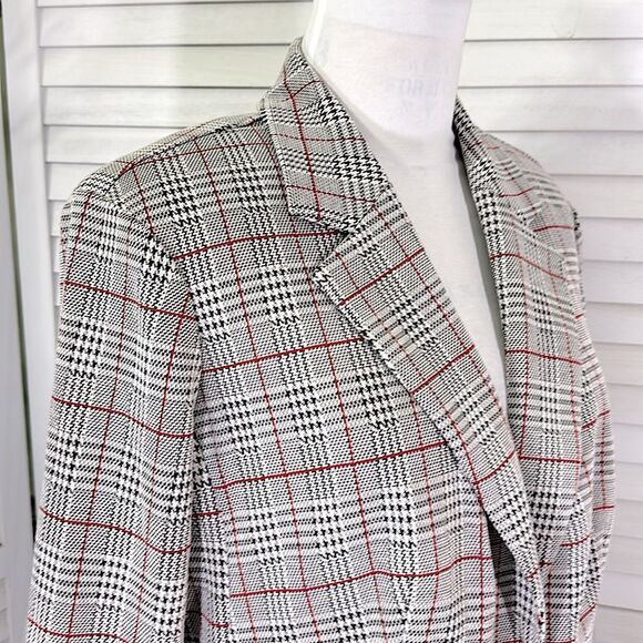 Calvin Klein Houndstooth Plaid Blazer 2X Jacket Partial Tags * - Picture 7 of 15